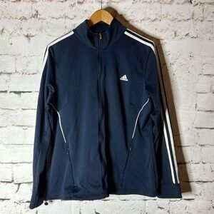 adidas women’s navy blue Climalite zip up XL